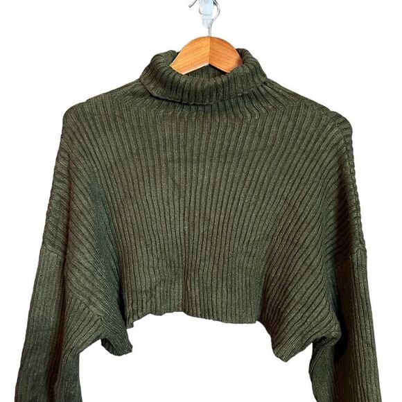 NWT! Mimosa green cropped sweater. Size small - Picture 2 of 9